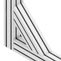 40-39090-1 MODULAR SOLUTIONS ALUMINUM GUSSET<br>90MM X 90MM STRENGTHING ELEMENT CUT AT A 45DEG ANGLE THAT CREATES STURDIER 90DEG CONNECTIONS, 460MM